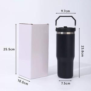 Tumbler <span class=keywords><strong>da</strong></span> 30oz con Manico e Coperchio con Cannuccia Ribaltabile, Bottiglia d'Acqua Personalizzabile con Incisione Laser, Tazza Termica - Product Image 4