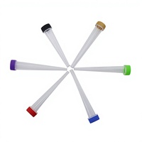Tube conique rond en plastique de 98 mm et 120 mm avec bouchon de sécurité enfant, couleur et logo personnalisés, livraison directe d'usine