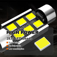 Ampoules LED à double pointe 31/36/39/41mm, 2835 6SMD, décodage Canbus, éclairage de lecture et de plaque d'immatriculation pour voiture, vente chaude
