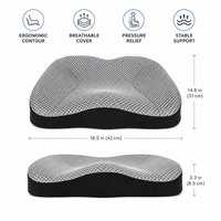 Coussins de siège ergonomiques rafraîchissants en gel à mémoire de forme pour chaise de bureau et voiture, personnalisables, orthopédiques et confortables – Vente chaude
