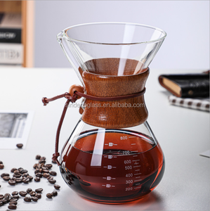 เหยือกกาแฟแก้วแบบดริป 400 มล. พร้อมปลอกไม้ - Product Image 6
