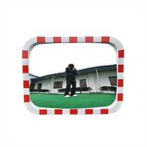 Acryl-Kunststoff-Niedrigflug-Inspektionsspiegel Hochsichtbarer Rand Rot-Weiß Gestreifter Straßenreflektorspiegel - Product Image 3