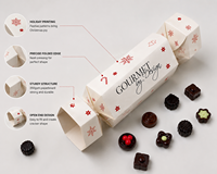 Boîte cadeau hexagonale en papier imprimée CMYK personnalisée pour chocolats, bonbons, fêtes d'enfants, crackers de Noël