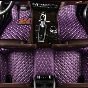 Tapis de sol de voiture en cuir à grille 3D de luxe en caoutchouc de conception sportive spécifiquement pour Civic HRV Mercedes-Benz pour BMW Audi <span class=keywords><strong>Volkswagen</strong></span> - Product Image 2
