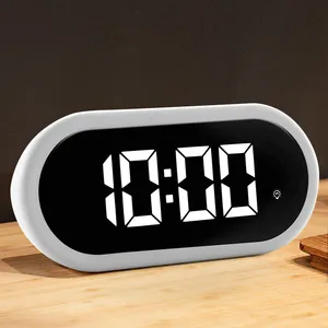 Multifunction mirror digital alarm clock alarm clock wake up light with voice control alarm clock night light