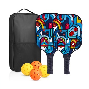 Juego de paletas de Pickleball de fibra de vidrio de lujo, fabricante profesional, <span class=keywords><strong>precio</strong></span> bajo, venta al por mayor, paleta de Pickleball de estilo infantil personalizada - Product Image 1