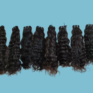 Extensiones de cabello virgen de templo del sur de la India de 10 pulgadas, calidad superior, rizado Natural, crudo, sin procesar, trama única humana, venta al por mayor - Product Image 4