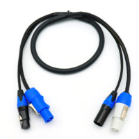 Câble d'alimentation hybride DMX 3 broches 5pin Power con DMX512 Câble combiné de signal Powercon pour tête mobile d'éclairage de scène