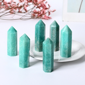 Vente en gros de pierres précieuses naturelles de haute qualité, pierres de guérison en cristal, tour de cristal d'Amazonite - Product Image 5