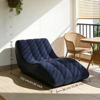 Fauteuil gonflable ergonomique en PVC en forme de S, double usage intérieur/extérieur, imperméable, épaissi, résistant à l'usure, chaise longue, canapé gonflable