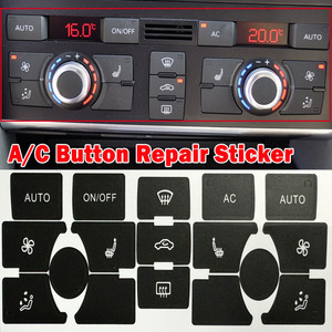 Autocollants de réparation pour boutons de commande de climatisation de voiture, pour modèles Audi A6L 2005-2011, adhésif en PVC, impression numérique personnalisée - Product Image 5