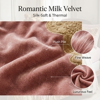 Parure de lit 6 pièces en velours de lait sculpté 3D, couette en polaire gaufrée style Moyen-Orient, ensemble de couette de luxe en flanelle chaude pour l'hiver