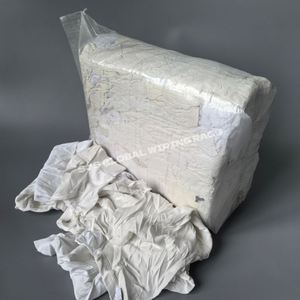 Chiffons en coton blanc 100% - 1 lb - Chiffons coupés pour le nettoyage - Chiffons en polaire blanche - Chiffons en coton 100% pour le nettoyage - Product Image 1