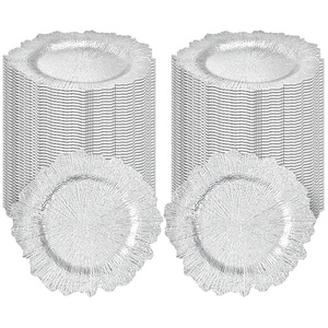 Plato de Plástico PP de 13 Pulgadas, Estilo Rústico Moderno, para Servir, Decoración de Mesa para Cenas, Bodas y Fiestas - Product Image 3