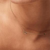 Collar de número de mujer de moda que no se desvanece collar con colgante de número de Ángel de piedra natal de acero inoxidable chapado en oro de 18 quilates