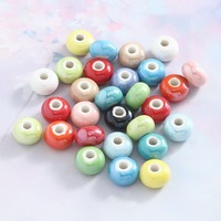 Perles en céramique électroplaquées Macaron Tire peuvent être utilisées comme boucles d'oreilles, bracelets, colliers, etc.