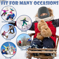 Cagoule polaire d'hiver pour enfants, masque facial complet chaud pour l'extérieur, bonnets de cyclisme et de ski, protection anti-froid pour les oreilles