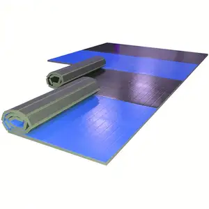 PVC Kulit Vinyl MMA Grappling Roll Out Jiujitsu Rolling Gym Mats