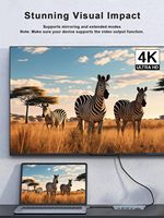 SYONG USB C Hub 7-in-1-USB-C-Dockingstation mit 4 k30 Hz HDMI,100W PD, 3 5-Gbit/s-Daten anschlüssen (1 USB-C und 2 USB 3.0),TF/SD-Kartenleser