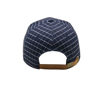 Casquette de baseball unisexe rétro en coton à motif à carreaux et blocs de couleur, 6 panneaux, respirante, imperméable, style sportif urbain, idéale pour l'été - Product Image 4