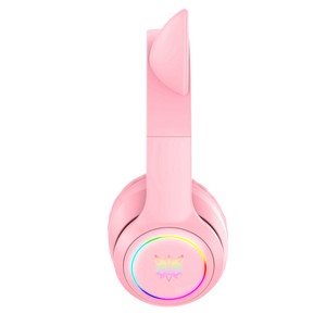 Factory <span class=keywords><strong>ONIKUMA</strong></span> <span class=keywords><strong>B90</strong></span> RGB Auriculares para niños BT Auriculares plegables con orejas de gato desmontables - Product Image 4