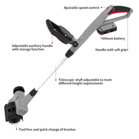 Brosse électrique à main sans fil alimentée par batterie au lithium Brosses de nettoyage de sols Rouleaux rotatifs Brosse balayeuse de mauvaises herbes