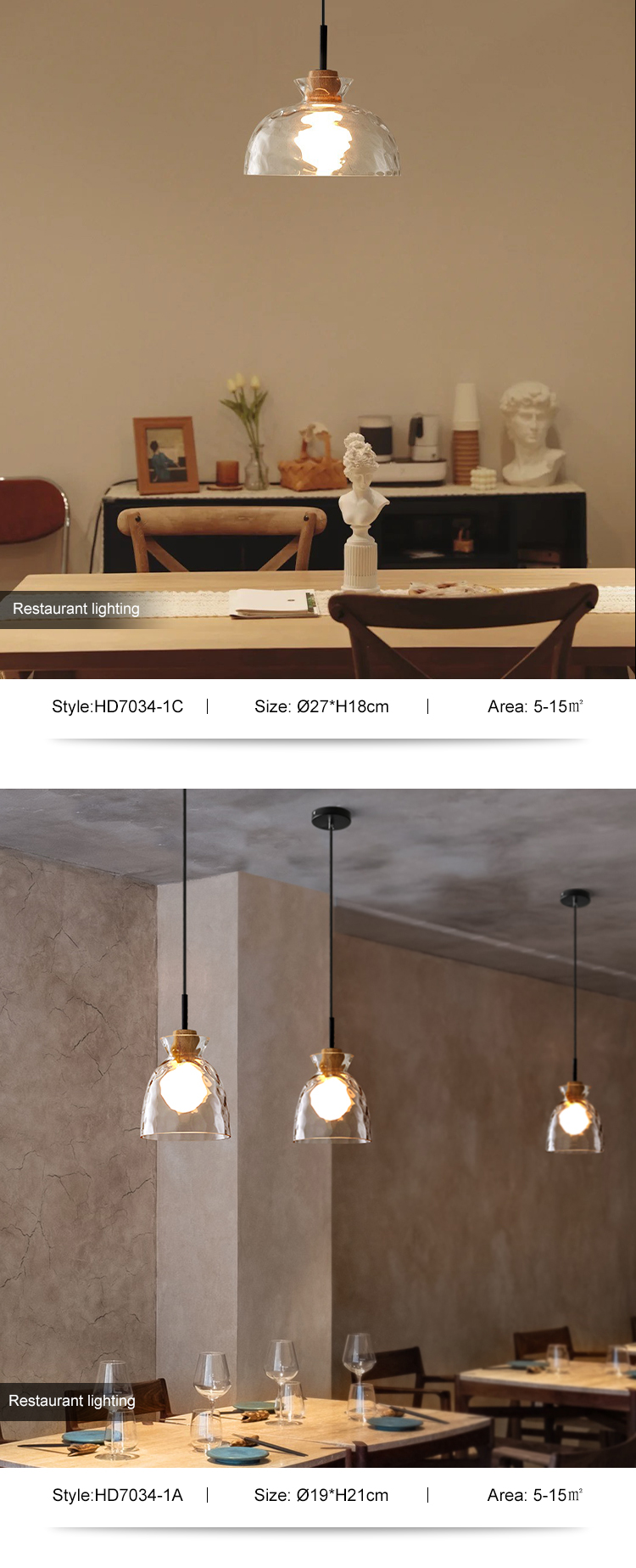 Factory Wholesale Price Decoration Shop Home Restaurant Modern Glass Chandelier Pendant Light