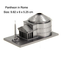 Série de puzzles 3D en métal sur l'architecture des monuments : Notre-Dame, Château de la Belle au bois dormant, modèle de collection DIY avec 50 pièces, 5 étoiles