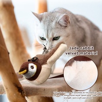 Jouet pour chat interactif en peluche, oiseau volant télécommandé, rechargeable, nouvelle vente, simulation d'oiseau électrique