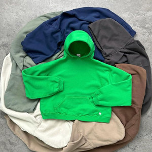 Riscaldatore Vintage 500 in bianco grigio Unisex 100 in bianco morbido cotone francese spugna larga <span class=keywords><strong>felpa</strong></span> con cappuccio <span class=keywords><strong>oversize</strong></span> <span class=keywords><strong>felpa</strong></span> con cappuccio - Product Image 1