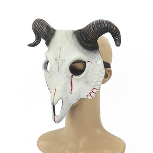 Máscara de Calavera de Oveja Personalizada al por Mayor, Máscara de Cabeza de Animal con Cuernos de Cabra, Máscara de Halloween, Disfraz de Cosplay - Product Image 6