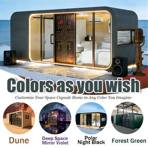 Prefabrik Apple Kapsül Kabin Prefabrik Konteyner Taşınabilir Tiny House Katlanabilir 1 <span class=keywords><strong>2</strong></span> <span class=keywords><strong>3</strong></span> Yatak Odalı Modüler Çelik - Product Image 5