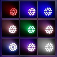 Lot de 18 projecteurs LED PAR 4-en-1 pleine couleur 100-240V pour DJ, mariages, KTV, salles polyvalentes, lieux de banquets et éclairage de scène
