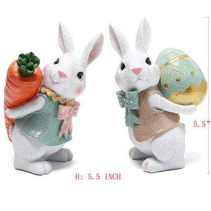 Polyresin Bunny Decorations Spring <strong>Easter</strong> Decorations Figurines for Party Home Holiday Cute Rabbit <strong>Easter</strong> Gifts - Product Image 4
