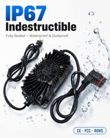 Chargeur LNLEE 24V 8S LiFePO4, chargeur de batterie intelligent 29,2V pour fauteuil roulant électrique et véhicule de mobilité personnelle
