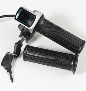 24V 36V 48V 60V Xe đạp điện tay lái <span class=keywords><strong>Twist</strong></span> ga Accelerator gas với LCD hiển thị và khóa chính cho xe tay ga e-xe đạp bộ phận - Product Image 3