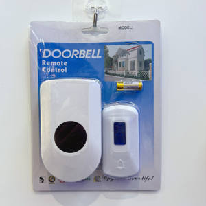 Sonnette sans fil JK longue portée avec 5 niveaux de volume Mode muet Installation facile Carillons de porte clignotants à LED alimentés en CC - Product Image 2