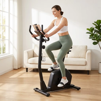 Vélo d'exercice magnétique vertical avec moniteur de vitesse, distance, calories et fréquence cardiaque, compteur manuel, pour la maison et la salle de sport