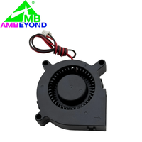 Tekanan Statis Tinggi 60x60x15 Mini Turbo Blower 24V Kipas Tanpa Sikat dengan Bantalan Bola Ganda untuk Pasokan Daya Industri