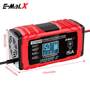 2026年新型E-MaLX 12V15A/24V8Aスマートパルス修復機能付き自動車・バイク用バッテリー充電器（OCP、OVP、OTP、SCP搭載） - Product Image 6