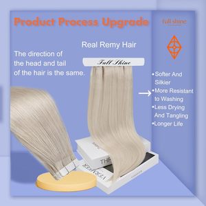 Extensions <span class=keywords><strong>de</strong></span> cheveux à bandes adhésives, sans couture, en cheveux humains Remy véritables, trame simple, lissées, toutes couleurs, adaptées aux femmes, pour ajouter du volume, 40 pièces - Product Image 2