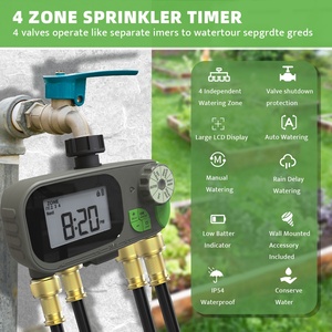 Precio de fábrica OEM Digital 4 salidas ecológico impermeable manguera de riego temporizador 4xAA batería riego automático jardín - Product Image 4
