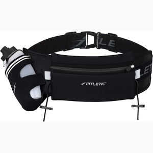 Échantillon gratuit Ceinture de sport imperméable en nylon Sac de ceinture Sac banane Fermeture à glissière Porte-bouteille d'eau Candy pour la course en plein air - Product Image 5