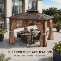 Pergola en aluminium 6x12 avec ombrage réglable, imperméable, pour patio, jardin, cour arrière, avec kit de configuration pour patios extérieurs