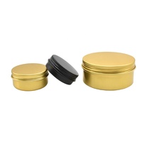 Nachfüllbar 15 ml 30 ml 50 ml 60 ml 100 ml 150 ml Aluminium-Kosmetikglas Matt Schwarz Gold Metallverpackungsglas Topf