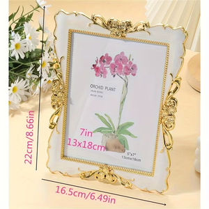 Cornice per <span class=keywords><strong>Foto</strong></span> in <span class=keywords><strong>Plastica</strong></span> Bianca Intagliata con Decorazioni a Spirale Elegante Cornice Leggera per <span class=keywords><strong>Foto</strong></span> - Product Image 5