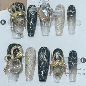 <span class=keywords><strong>Uñas</strong></span> Postizas 3D Hechas a Mano con Diseño <span class=keywords><strong>de</strong></span> <span class=keywords><strong>Halloween</strong></span> para Salón <span class=keywords><strong>de</strong></span> <span class=keywords><strong>Uñas</strong></span>, Venta al por Mayor, Aplicación en Dedos - Product Image 3