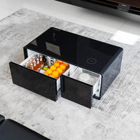 Table basse intelligente à succès avec tiroirs réfrigérateur et congélateur, ports USB et chargement sans fil pour bureau et appartement