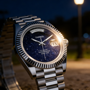 Orologio Meccanico da Uomo Personalizzato con Quadrante Cielo Stellato, Movimento Giapponese NH36 o Miyota 8285 - Product Image 3