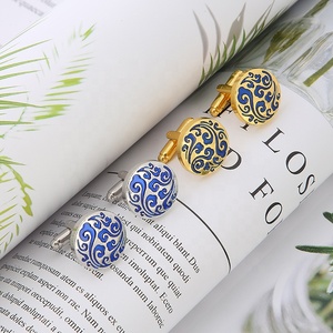 Thiết kế tốt vàng bạc hợp kim Cuff liên kết Quảng Châu Thông tư khuôn mẫu sơn mài nhập khẩu Khuy măng sét - Product Image 6